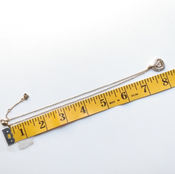 Swarovski 18K GP Chain Necklace Rhodium Pave Crystal Double Heart Pendant - Picture 10 of 11